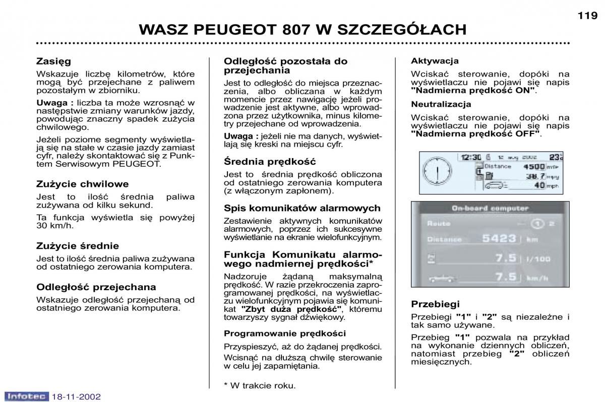 Peugeot 807 instrukcja obslugi / page 120