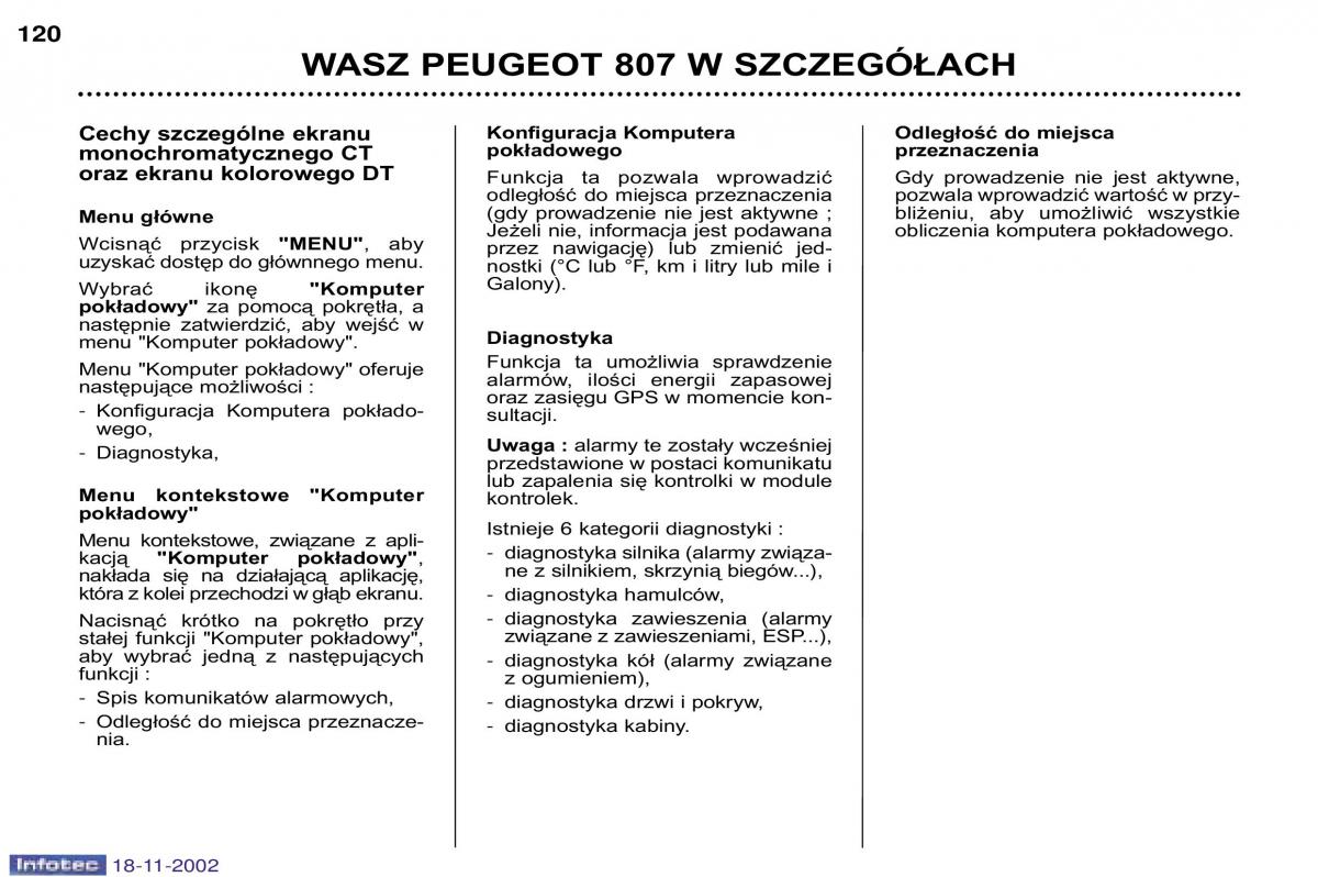 Peugeot 807 instrukcja obslugi / page 123