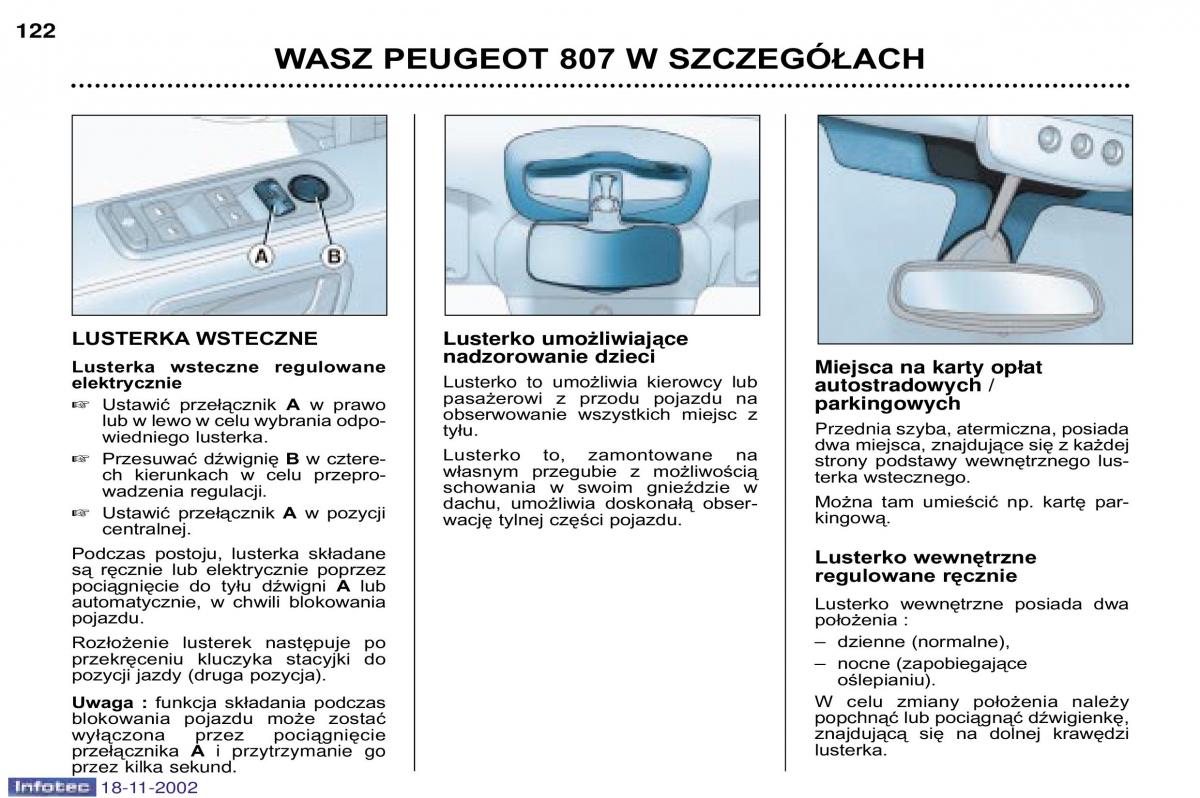 Peugeot 807 instrukcja obslugi / page 125