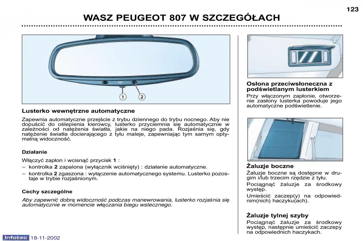 Peugeot 807 instrukcja obslugi / page 126