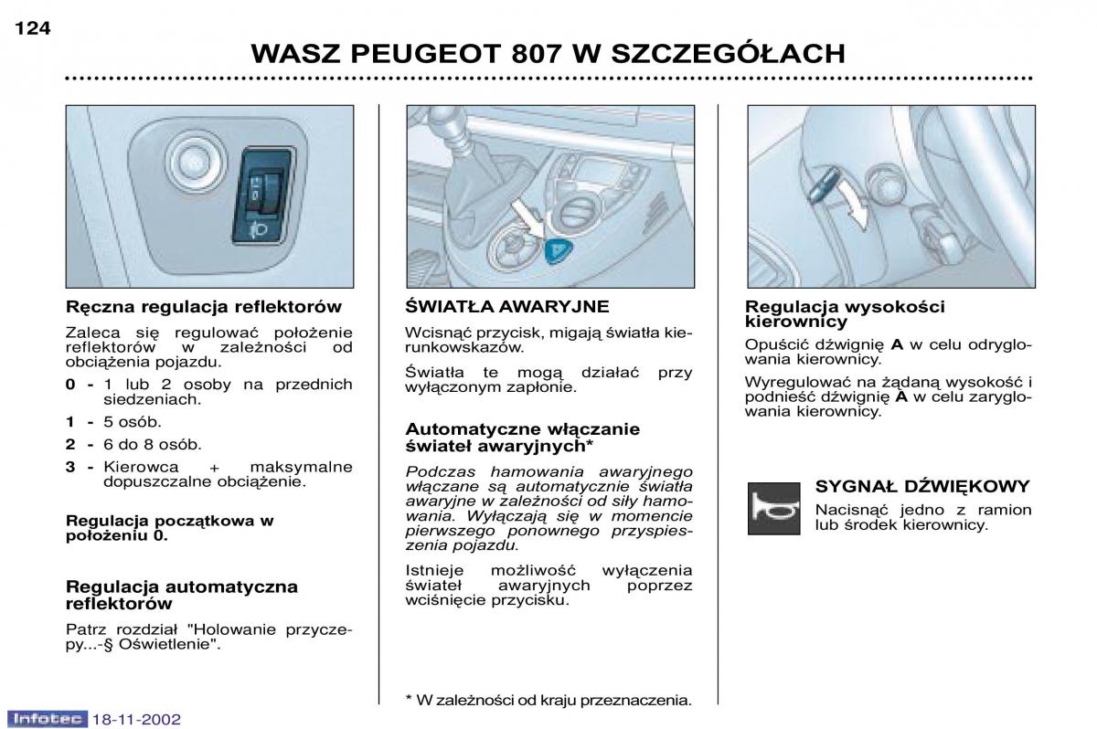 Peugeot 807 instrukcja obslugi / page 128