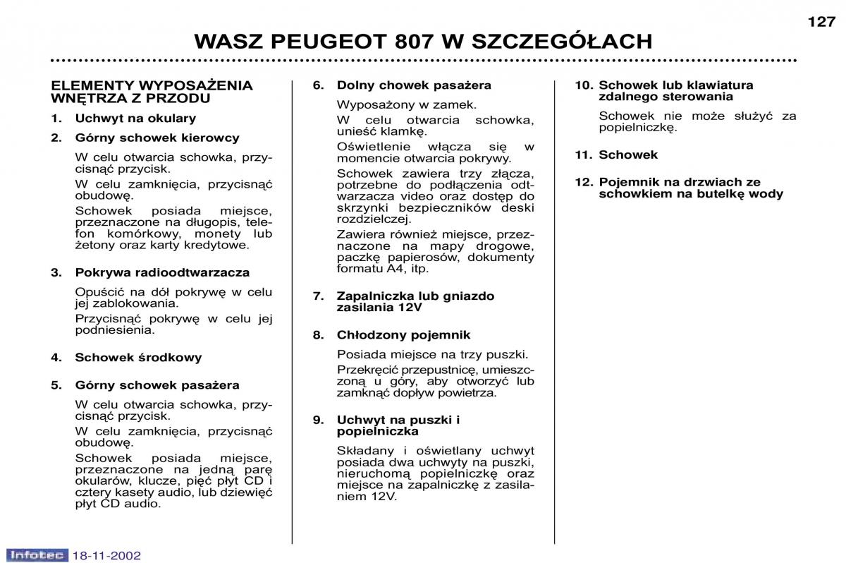 Peugeot 807 instrukcja obslugi / page 131