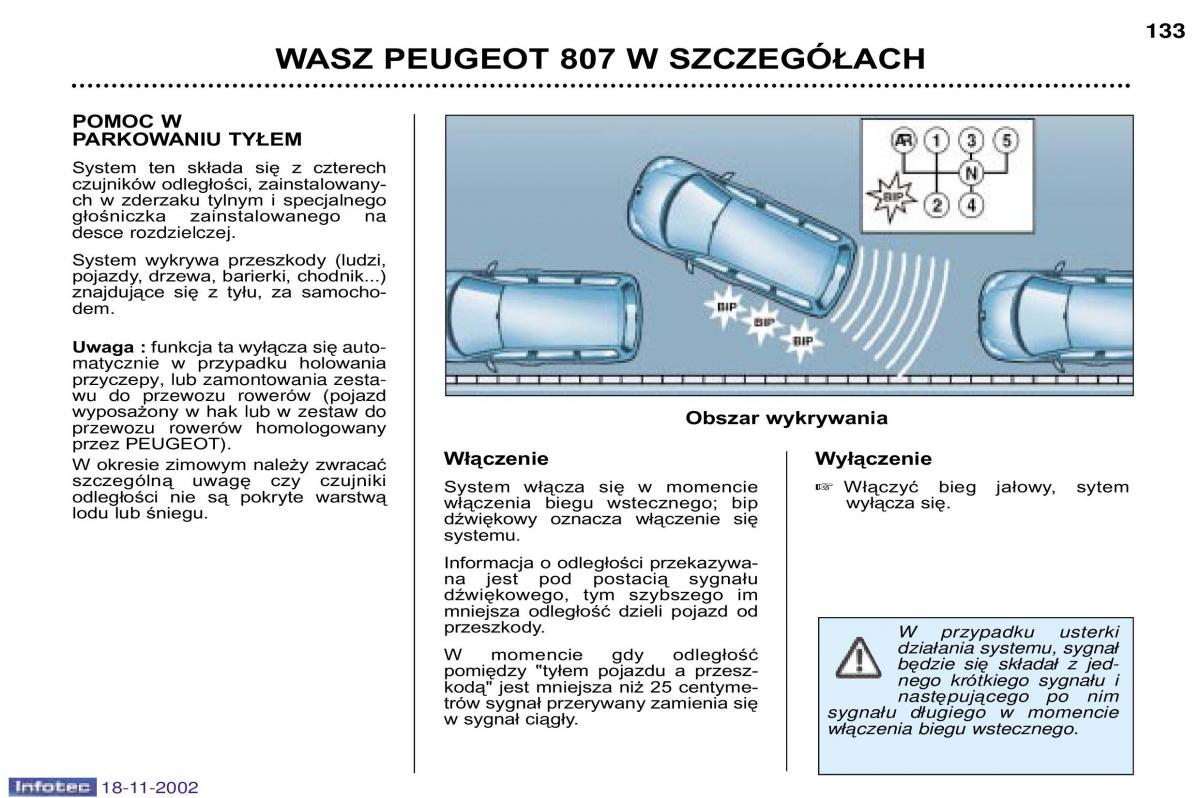 Peugeot 807 instrukcja obslugi / page 136