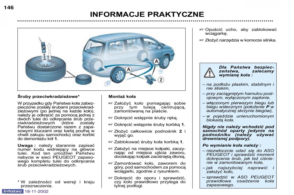 Peugeot 807 instrukcja obslugi / page 150