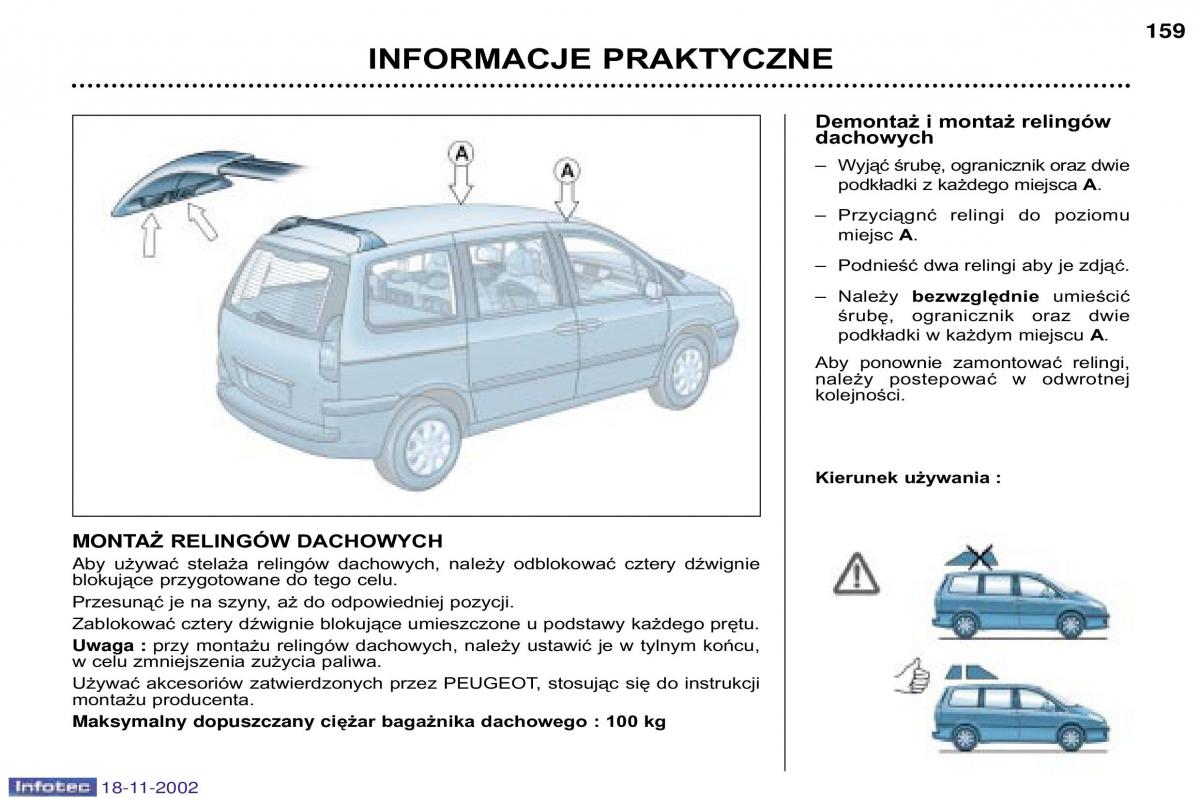 Peugeot 807 instrukcja obslugi / page 163