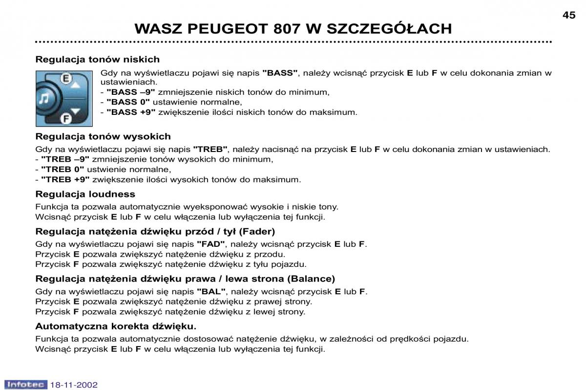 Peugeot 807 instrukcja obslugi / page 42