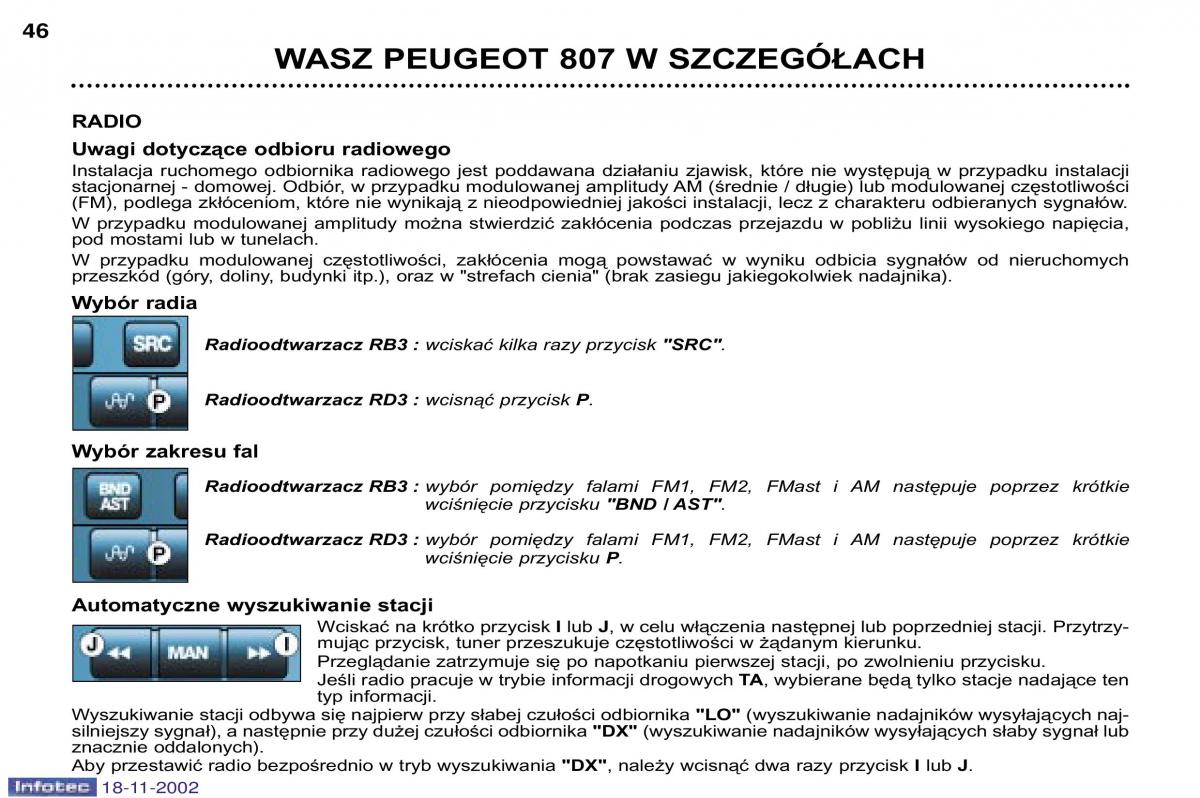 Peugeot 807 instrukcja obslugi / page 46