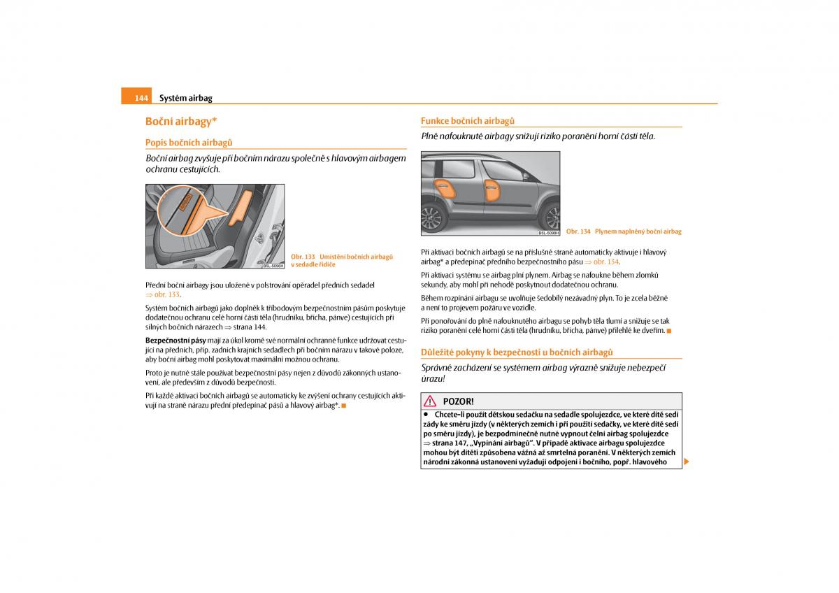 Skoda Yeti navod k obsludze / page 145