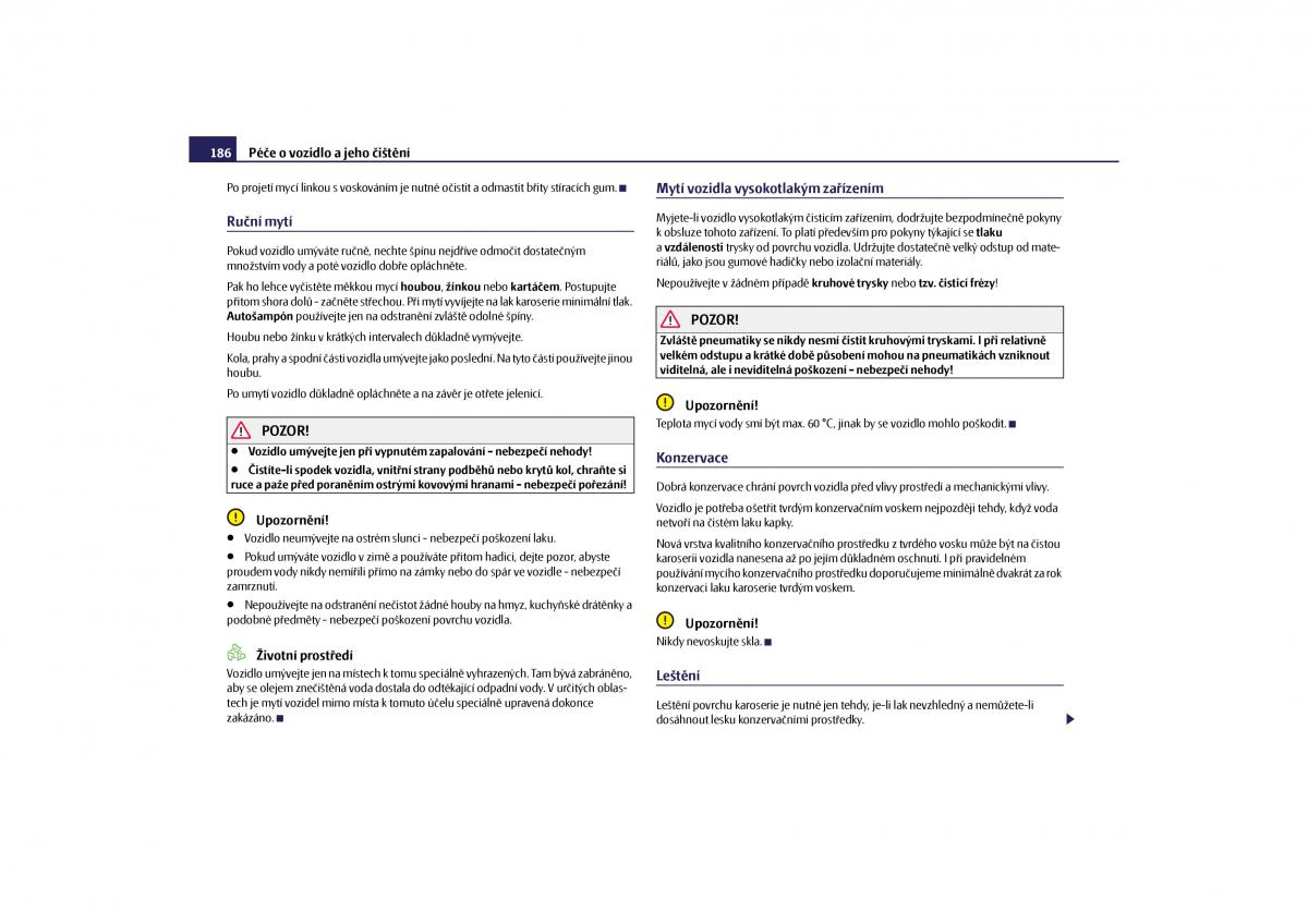 Skoda Yeti navod k obsludze / page 187