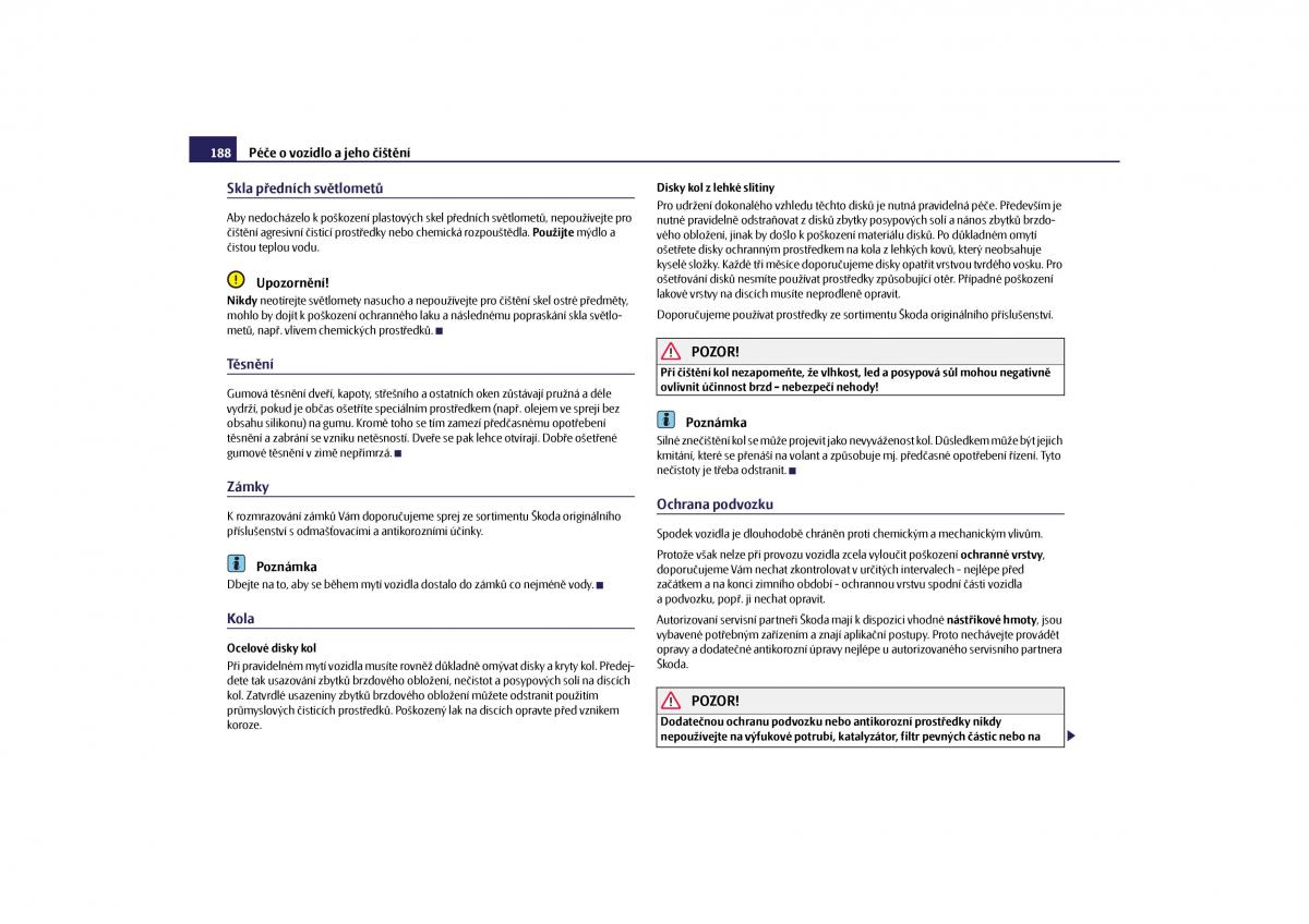 Skoda Yeti navod k obsludze / page 189