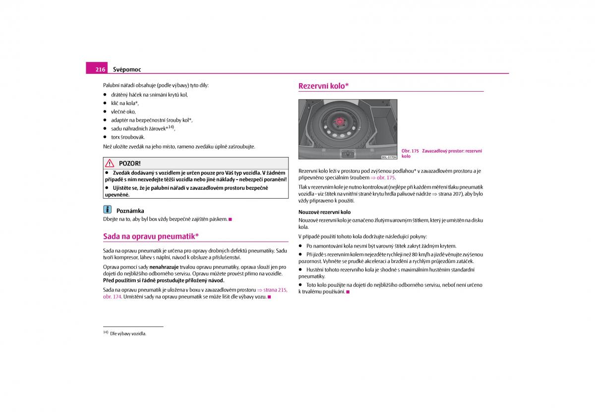 Skoda Yeti navod k obsludze / page 217