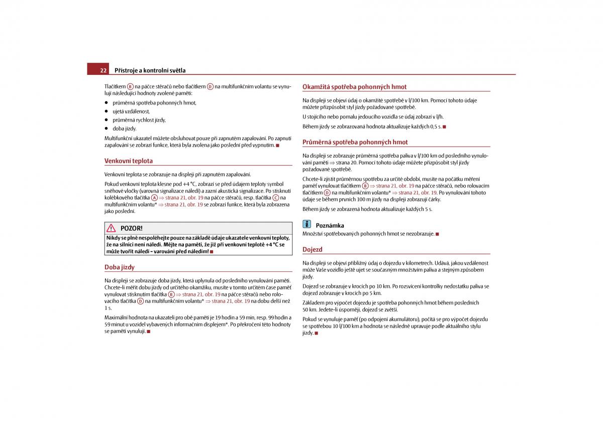 Skoda Yeti navod k obsludze / page 23