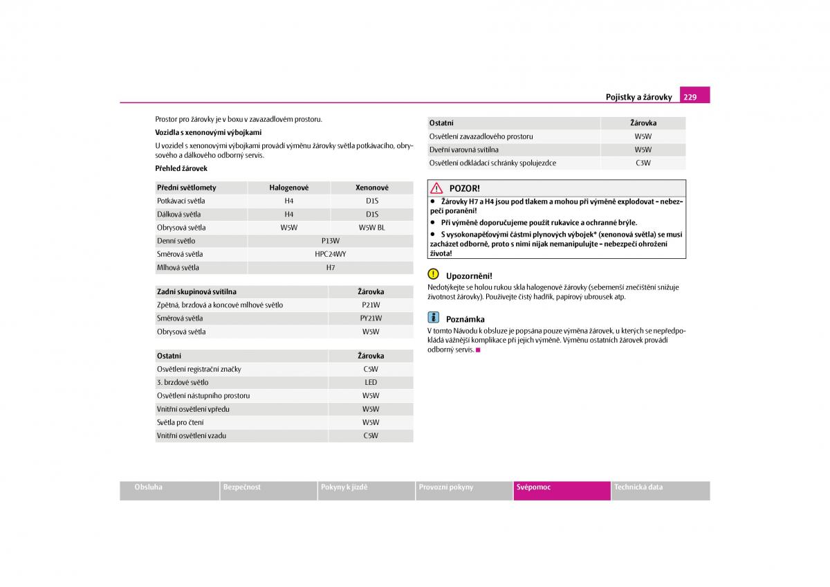 Skoda Yeti navod k obsludze / page 230