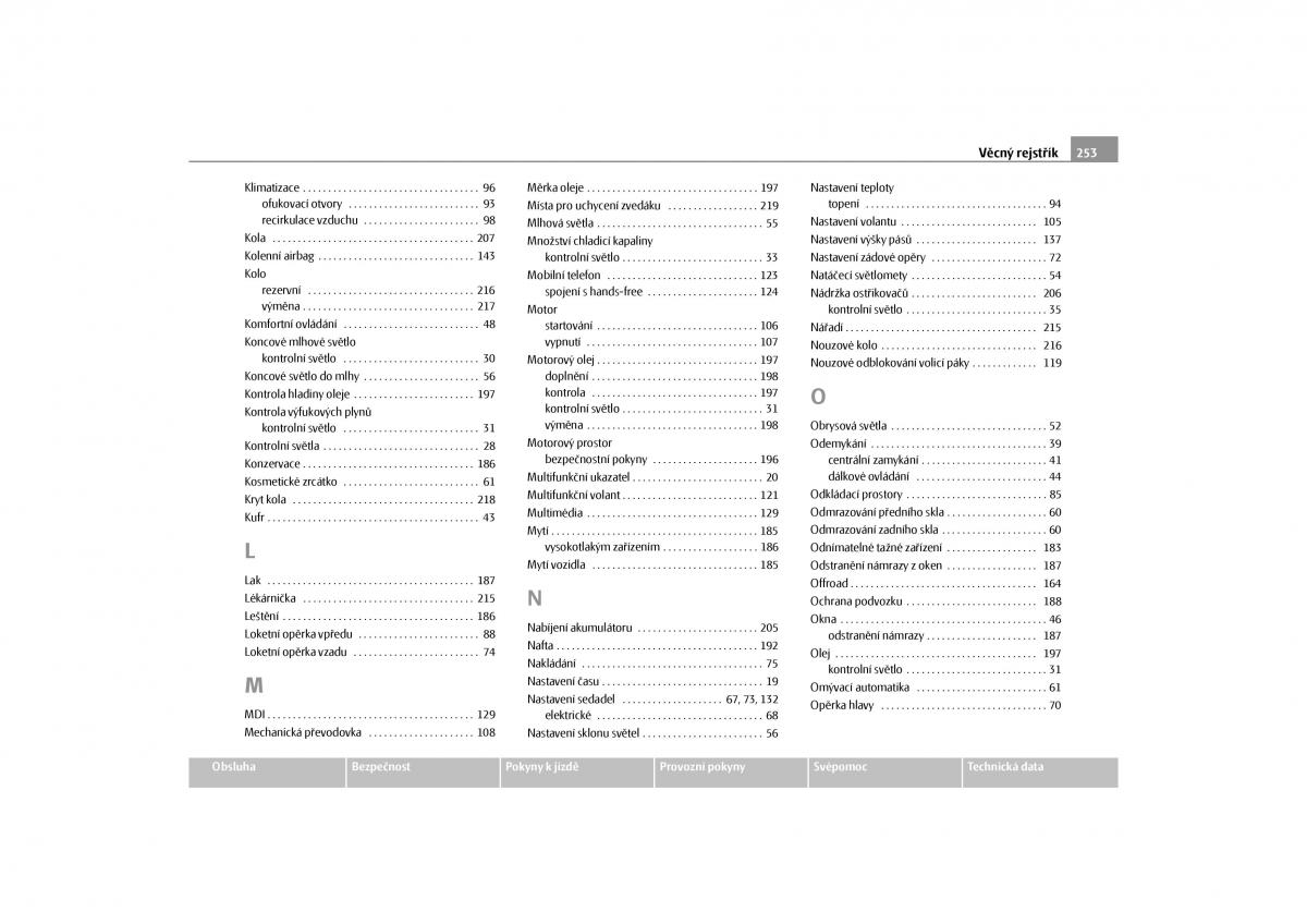 Skoda Yeti navod k obsludze / page 254