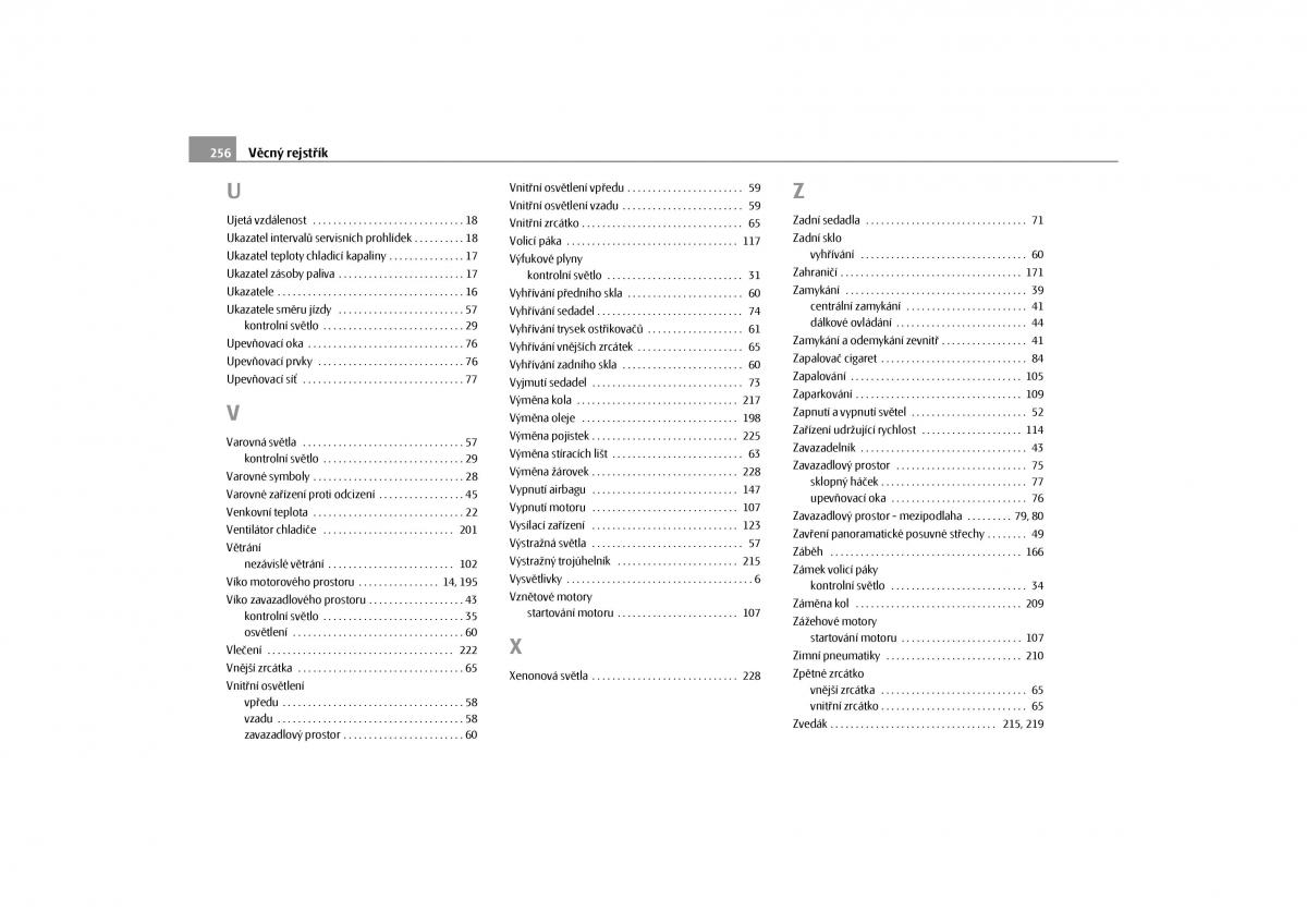 Skoda Yeti navod k obsludze / page 257