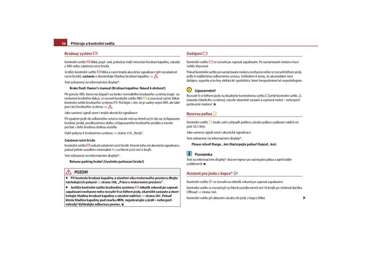 Skoda Yeti navod k obsludze / page 37