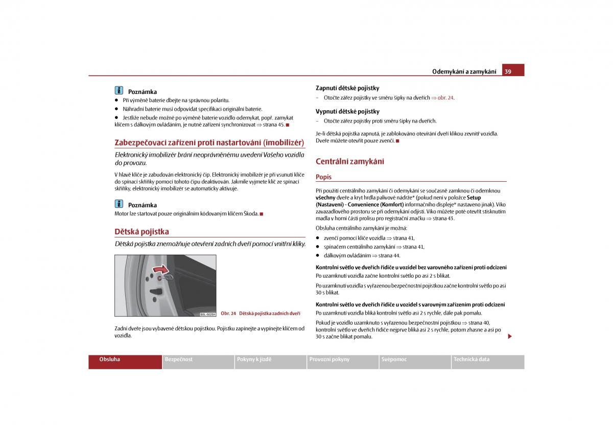 Skoda Yeti navod k obsludze / page 40