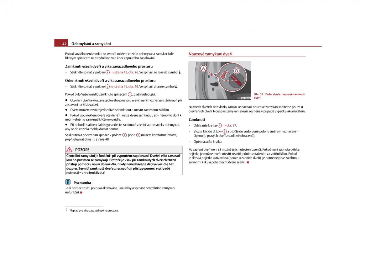 Skoda Yeti navod k obsludze / page 43