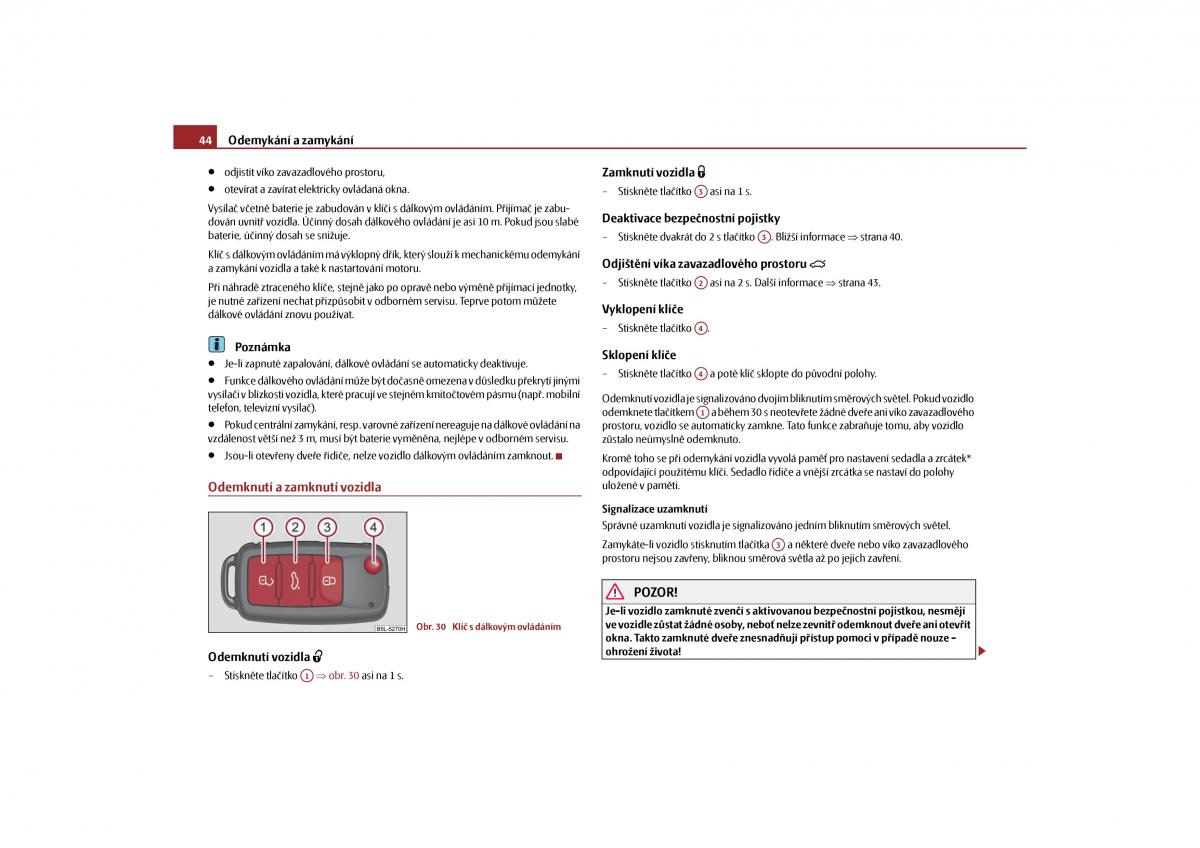 Skoda Yeti navod k obsludze / page 45