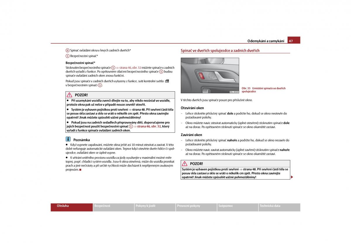 Skoda Yeti navod k obsludze / page 48