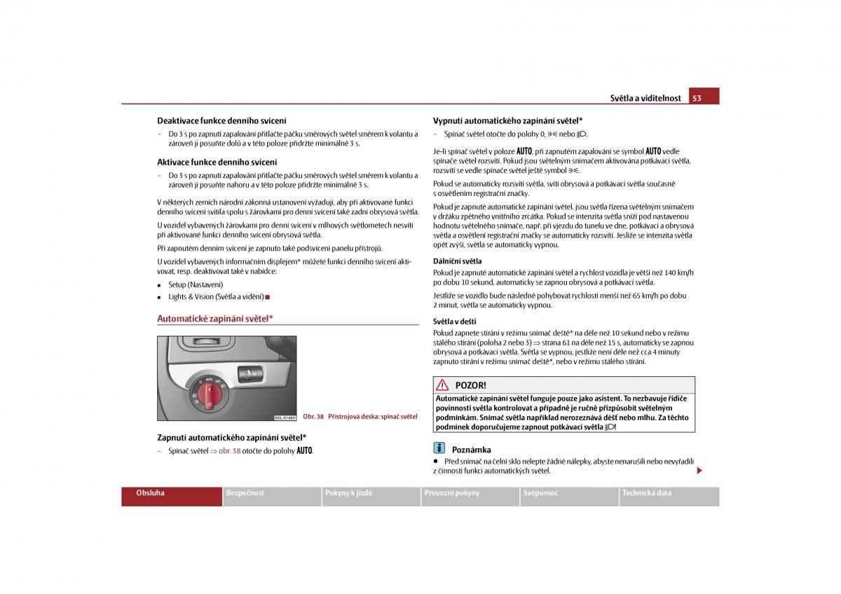 Skoda Yeti navod k obsludze / page 54