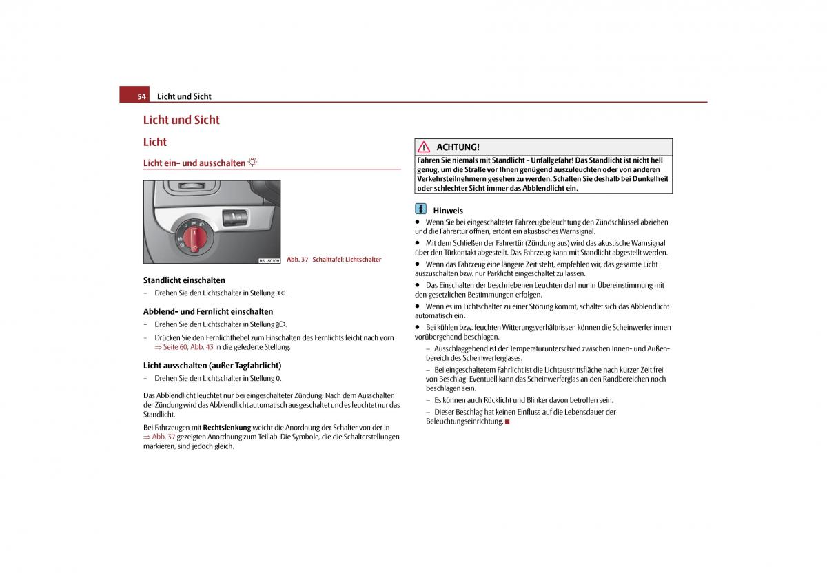 Skoda Yeti Handbuch / page 55