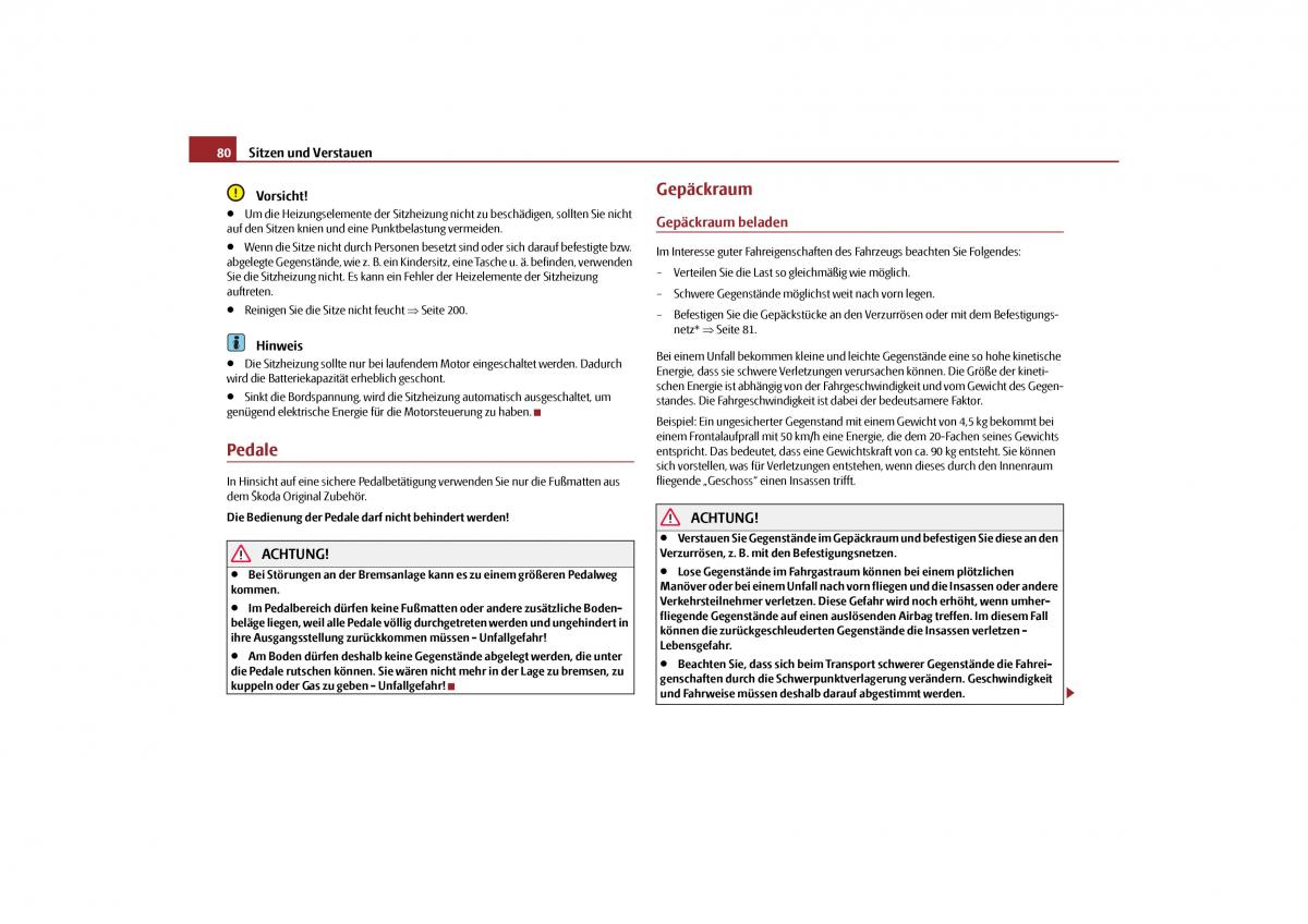 Skoda Yeti Handbuch / page 81