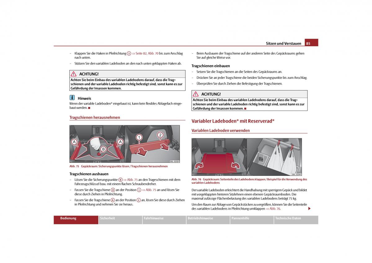 Skoda Yeti Handbuch / page 86