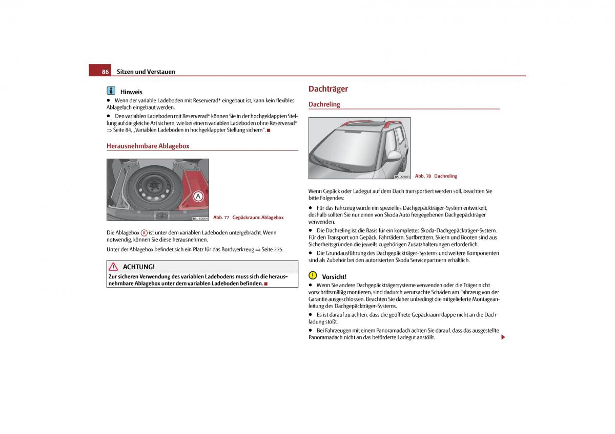 Skoda Yeti Handbuch / page 87