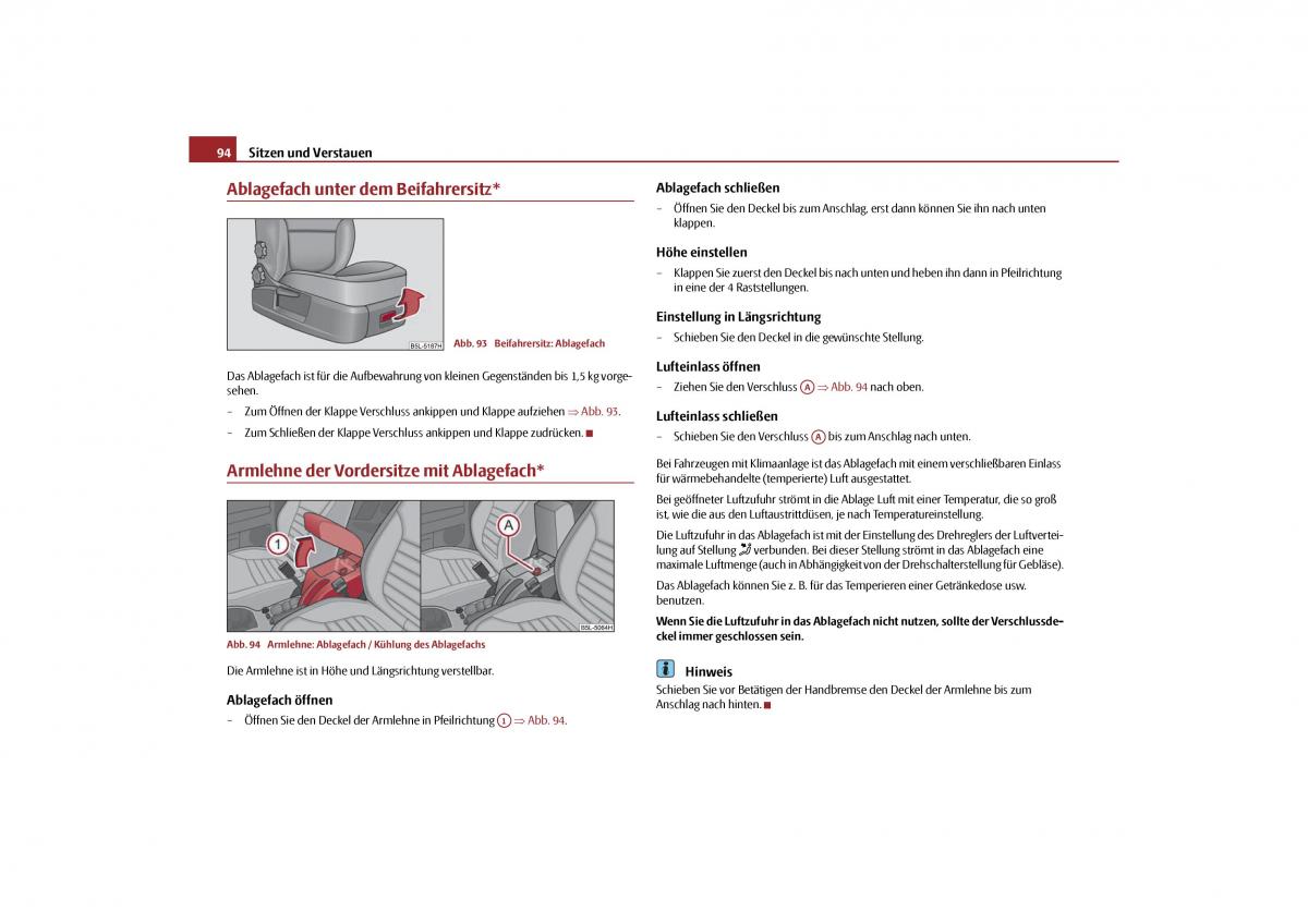 Skoda Yeti Handbuch / page 95