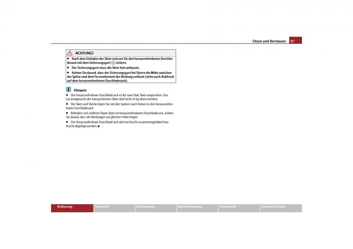 Skoda Yeti Handbuch / page 98