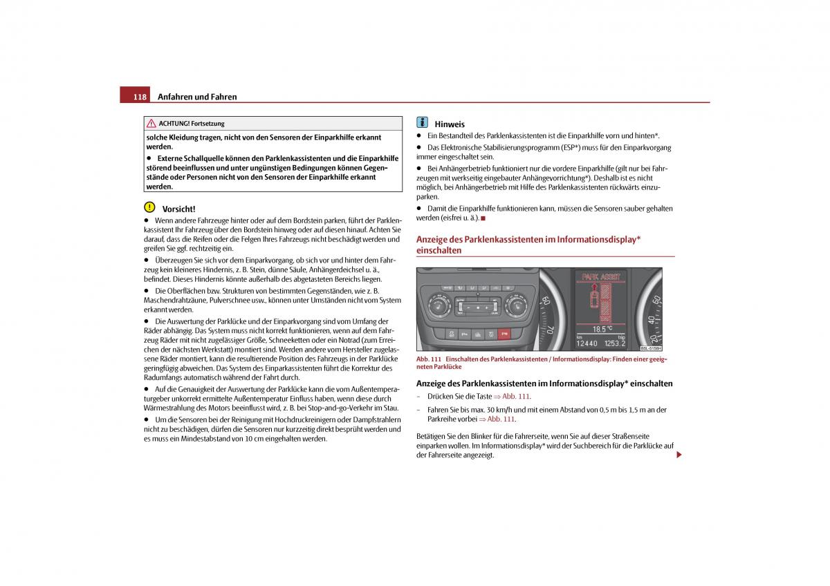 Skoda Yeti Handbuch / page 119