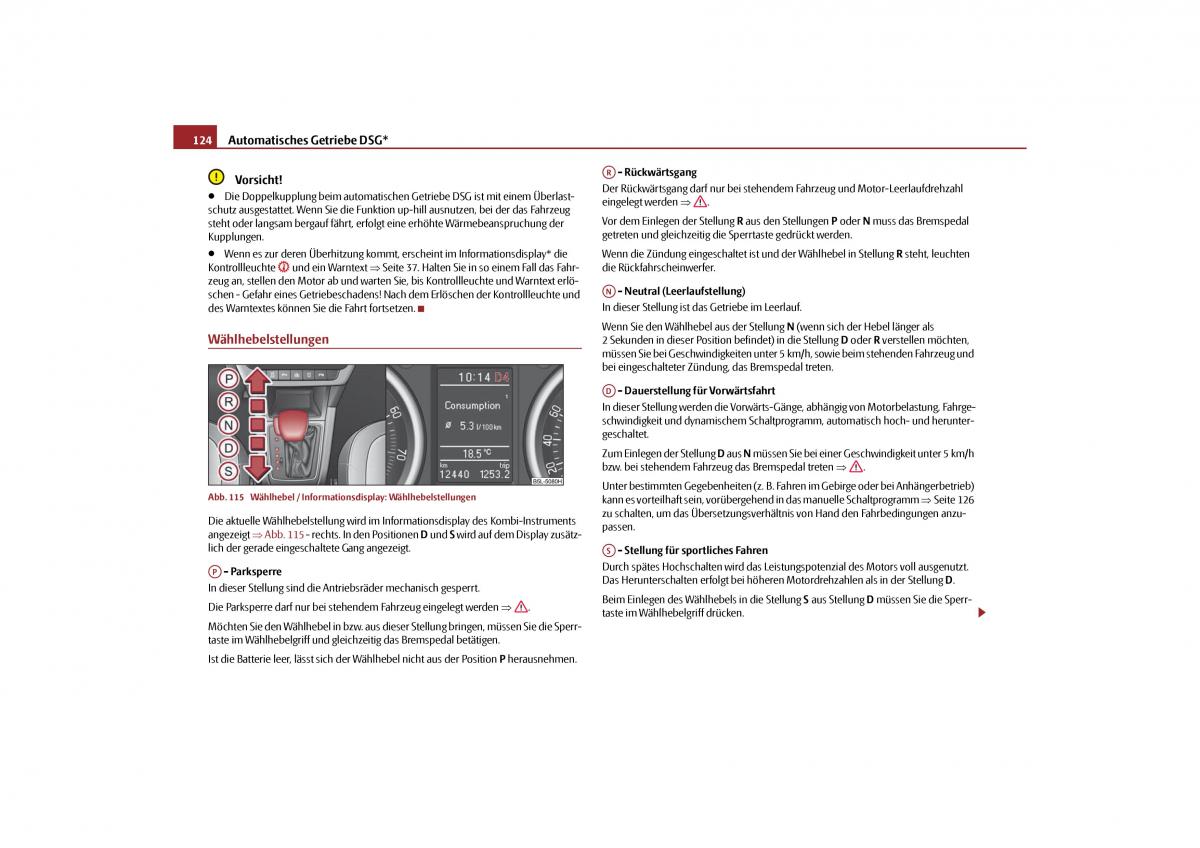 Skoda Yeti Handbuch / page 125