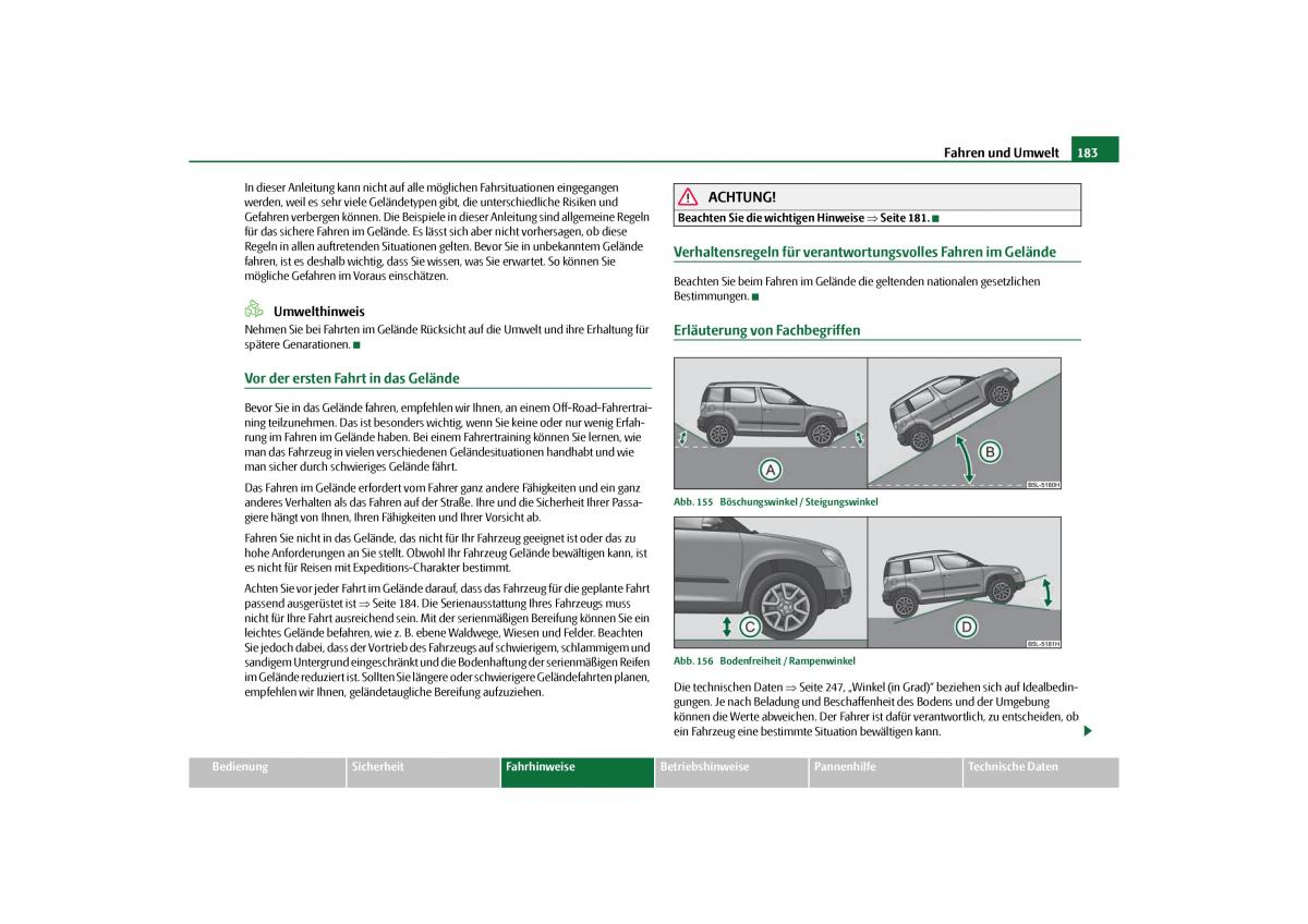 Skoda Yeti Handbuch / page 184