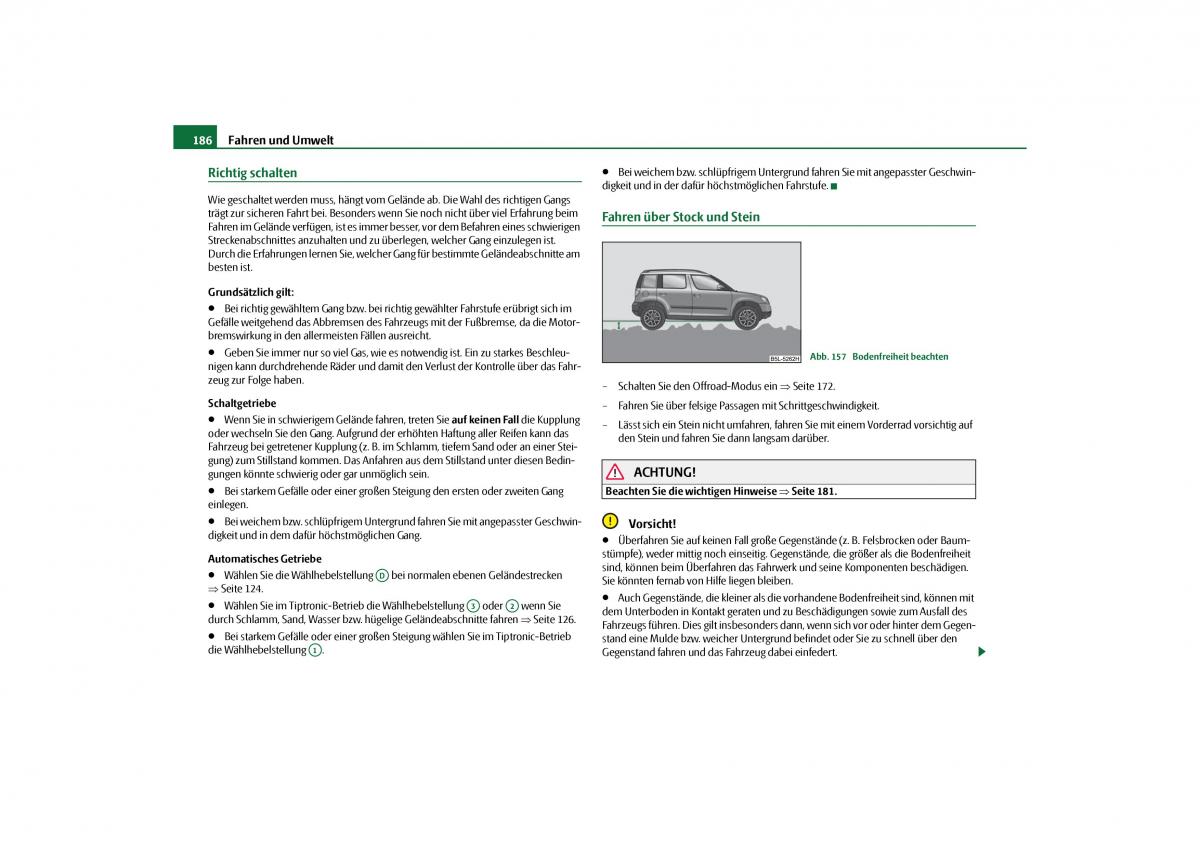 Skoda Yeti Handbuch / page 187