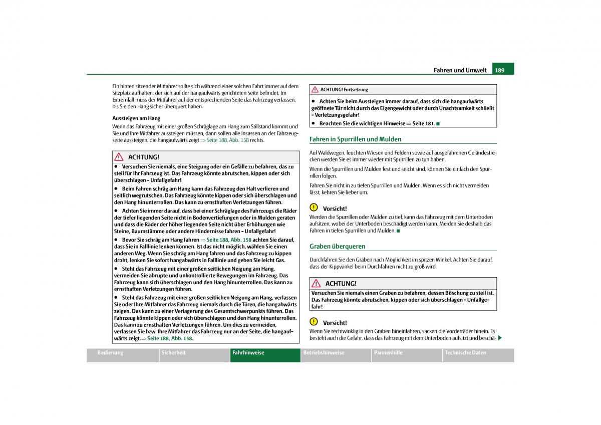 Skoda Yeti Handbuch / page 190