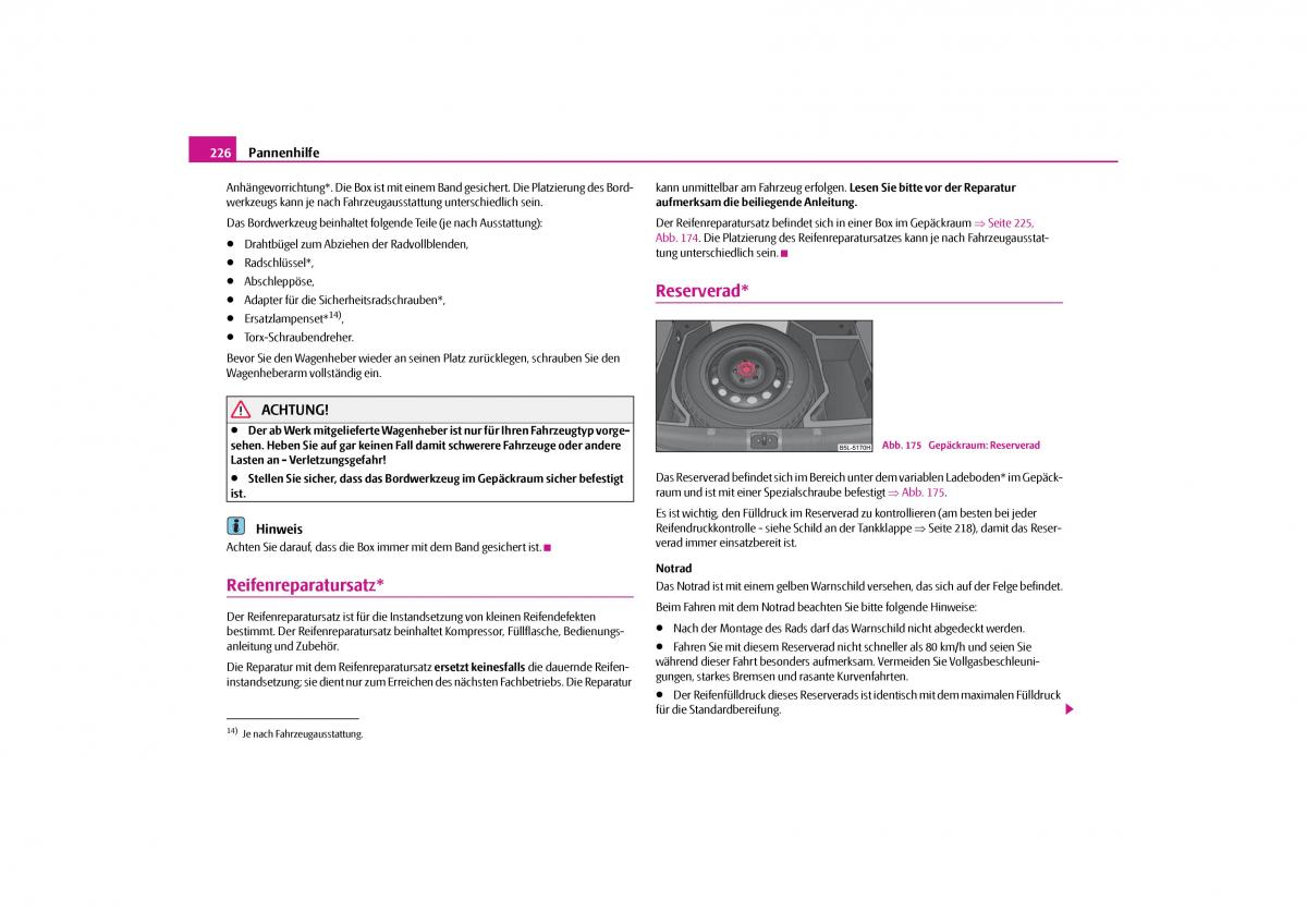 Skoda Yeti Handbuch / page 227