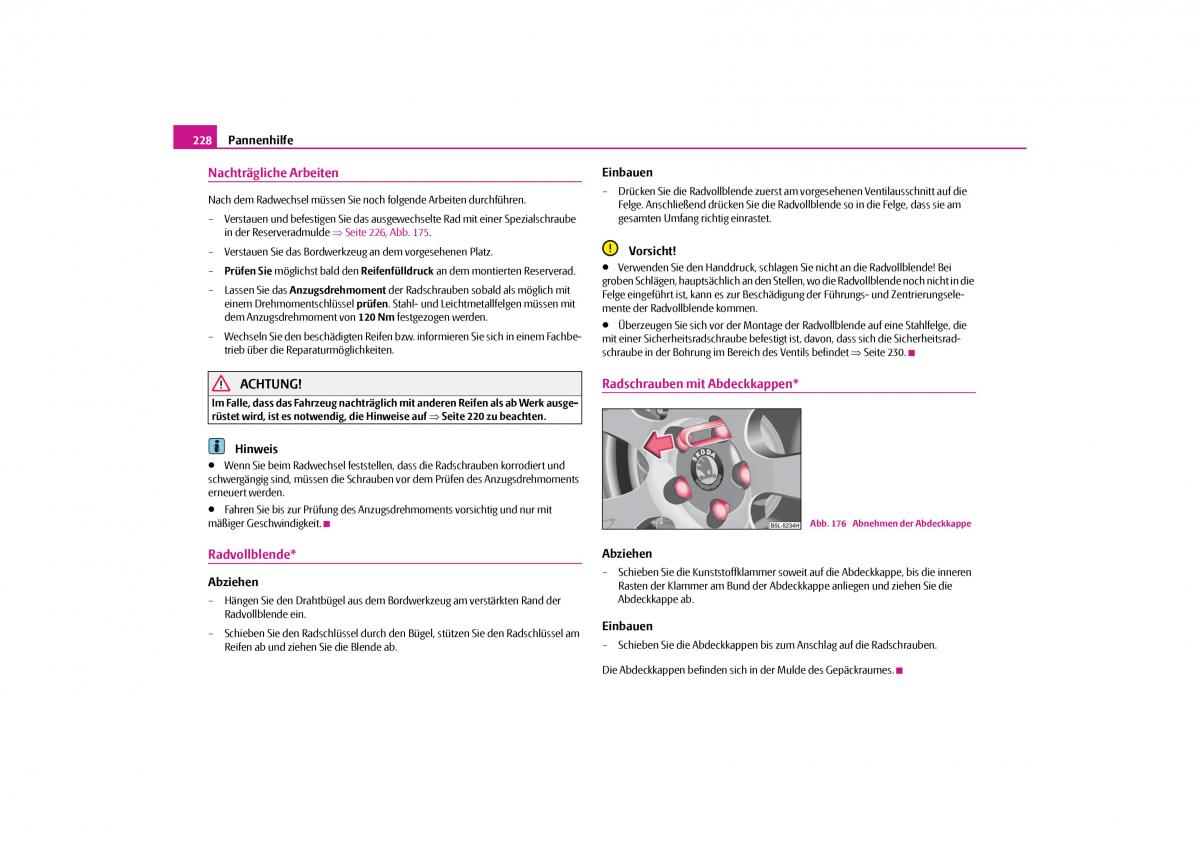 Skoda Yeti Handbuch / page 229