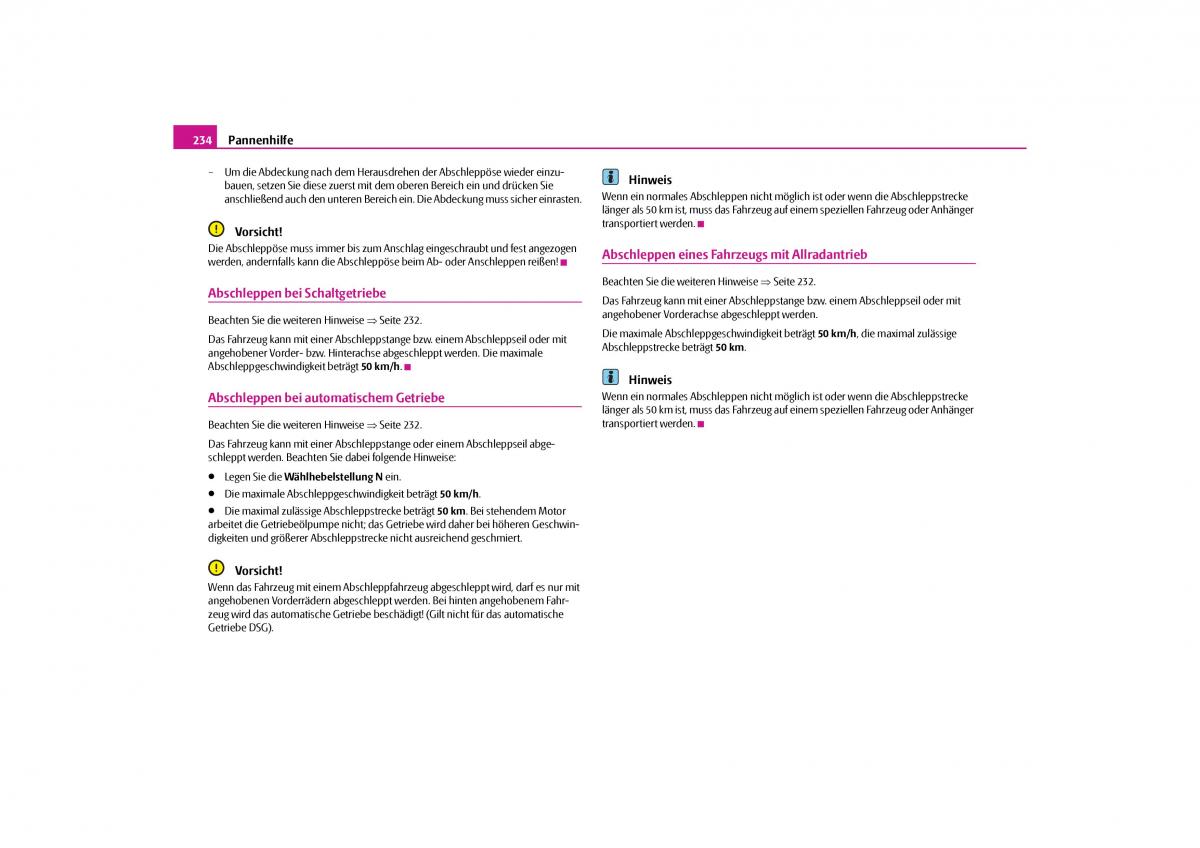 Skoda Yeti Handbuch / page 235