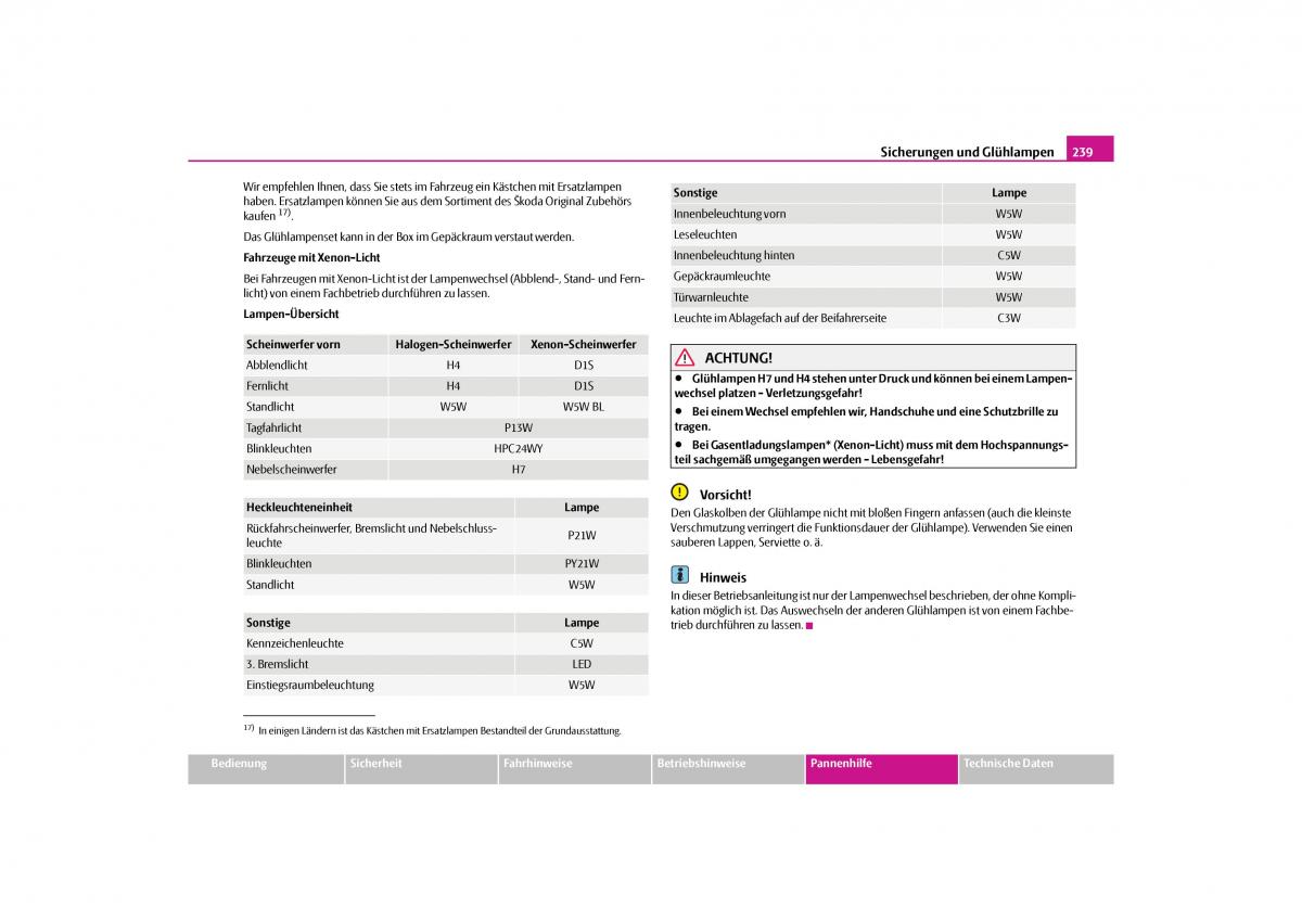 Skoda Yeti Handbuch / page 240