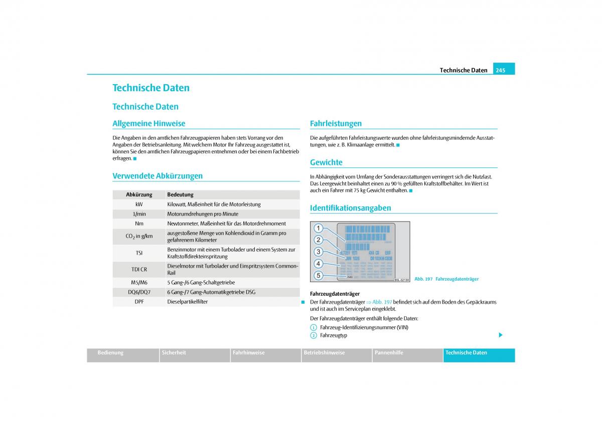 Skoda Yeti Handbuch / page 246