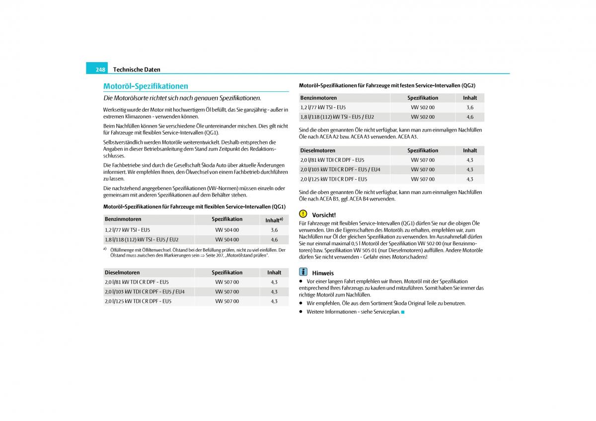 Skoda Yeti Handbuch / page 249