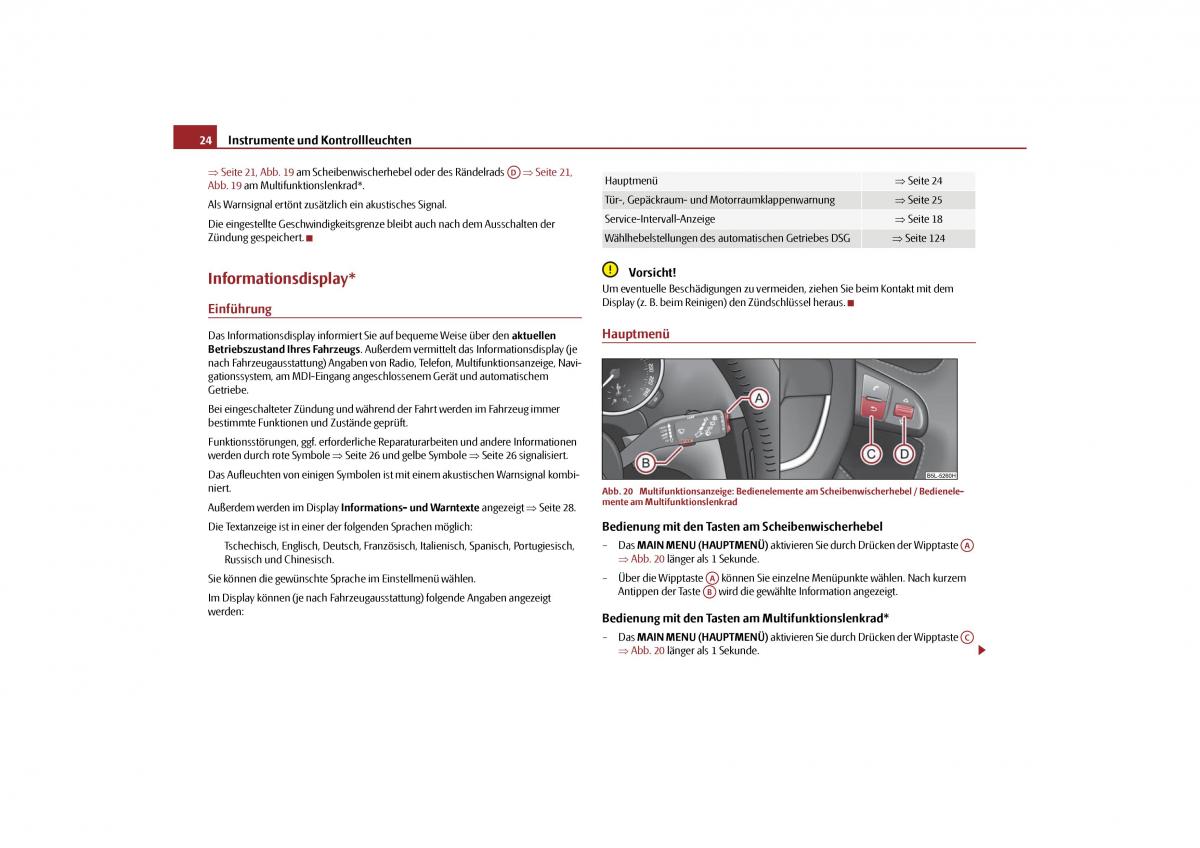 Skoda Yeti Handbuch / page 25