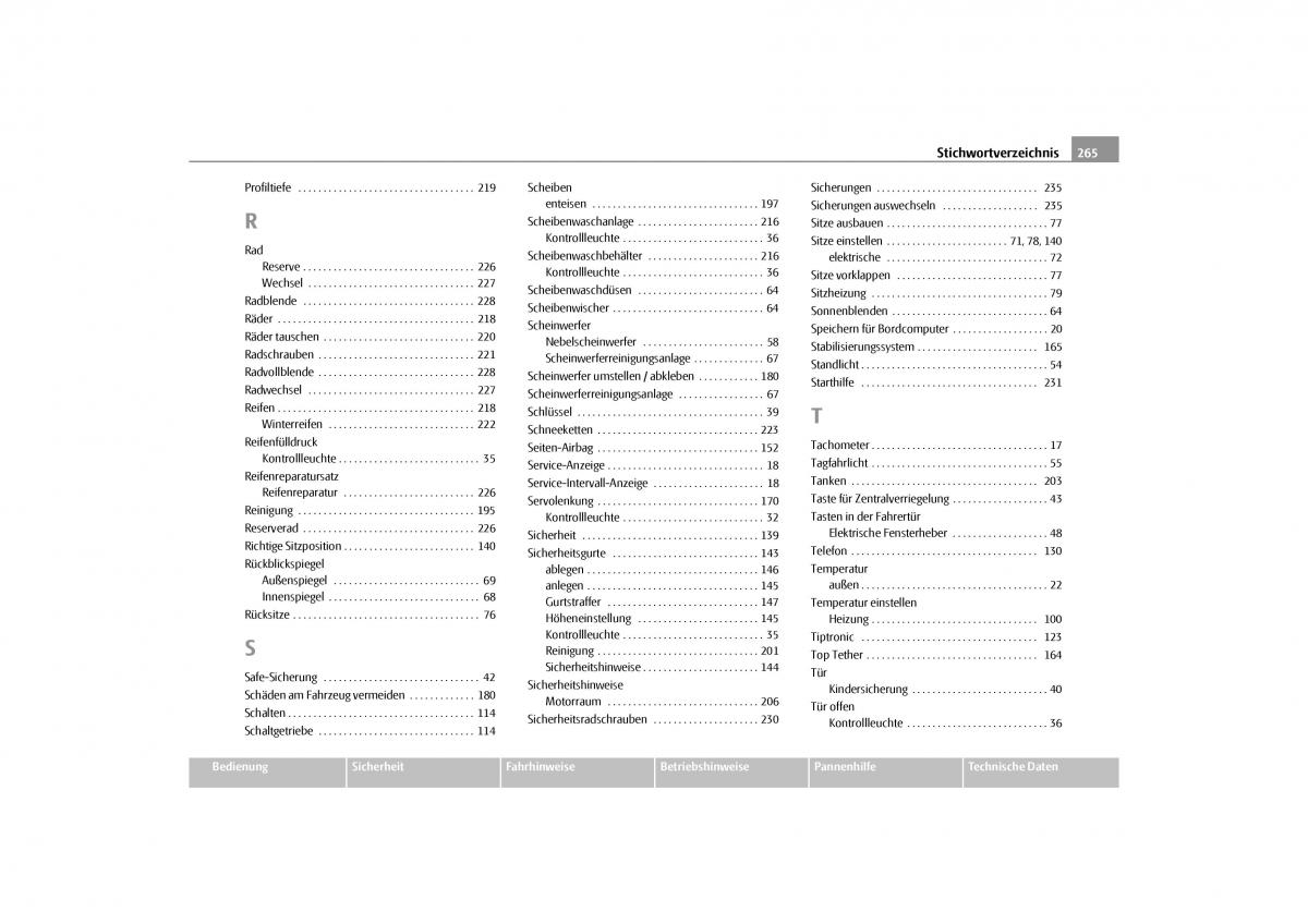 Skoda Yeti Handbuch / page 266