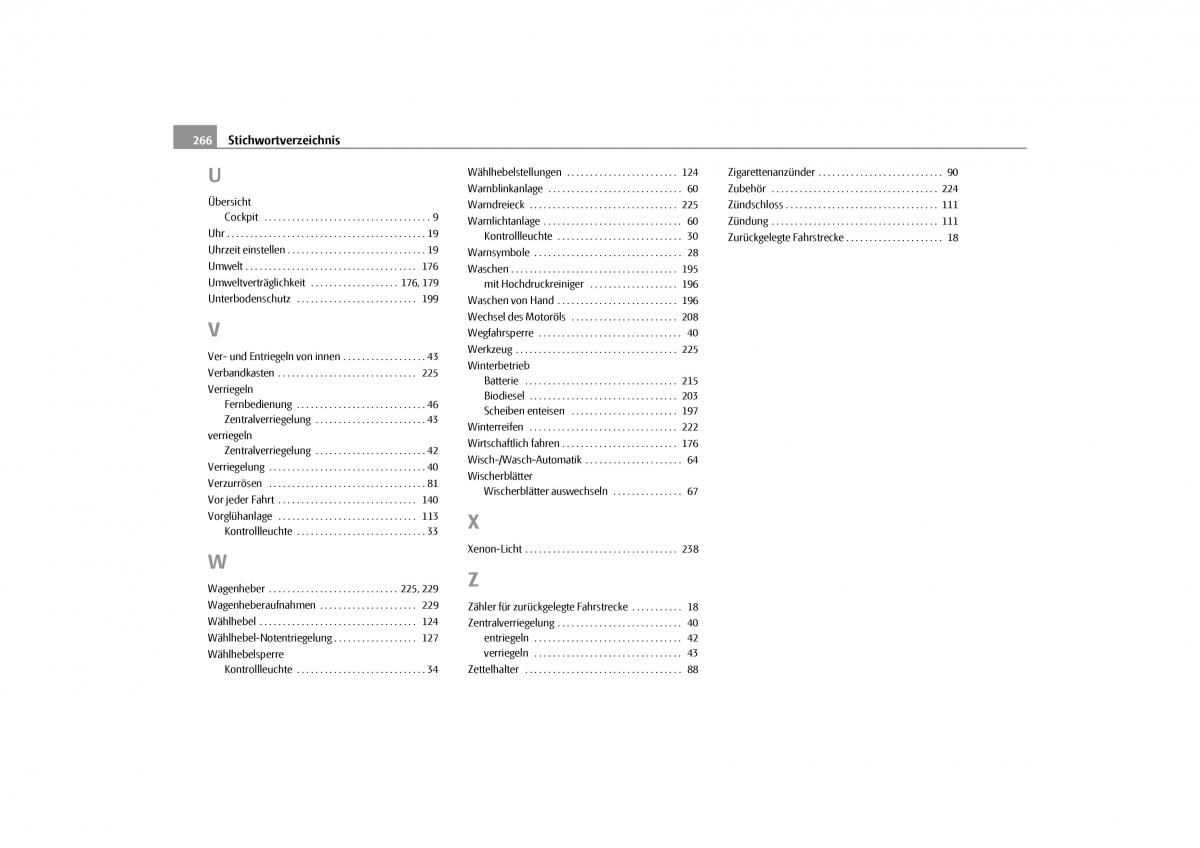 Skoda Yeti Handbuch / page 267