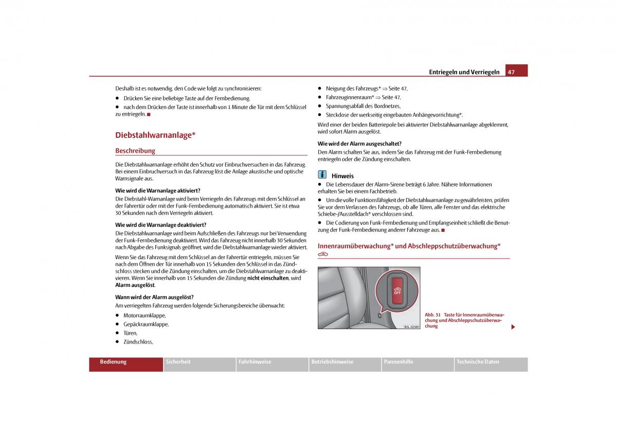 Skoda Yeti Handbuch / page 48