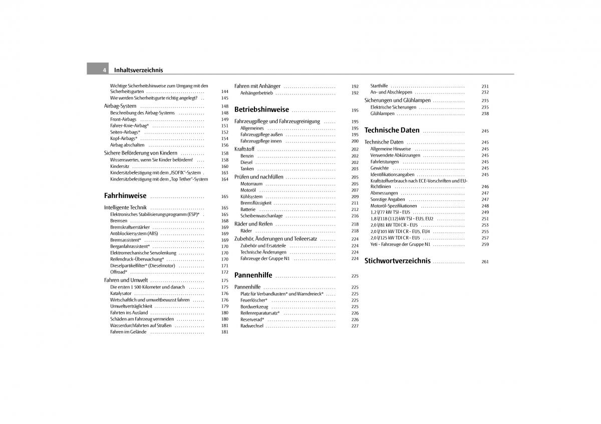 Skoda Yeti Handbuch / page 5