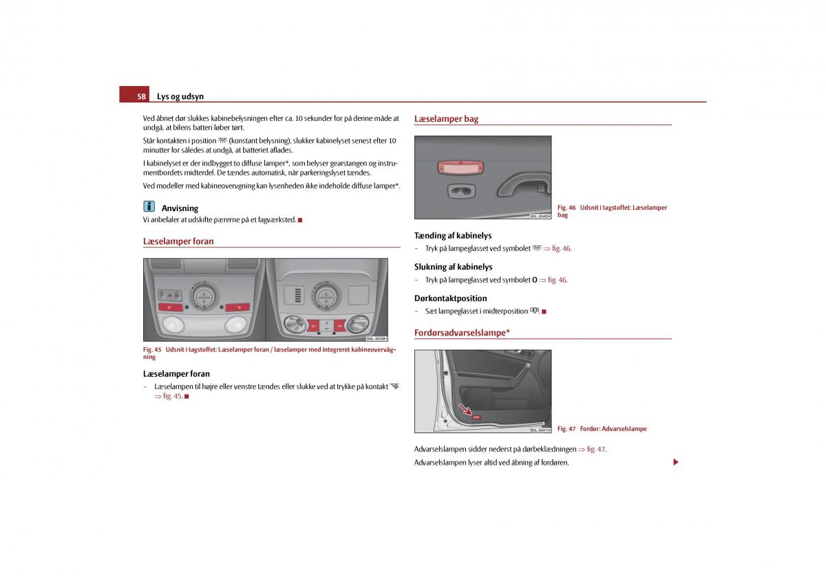 Skoda Yeti Bilens instruktionsbog / page 60