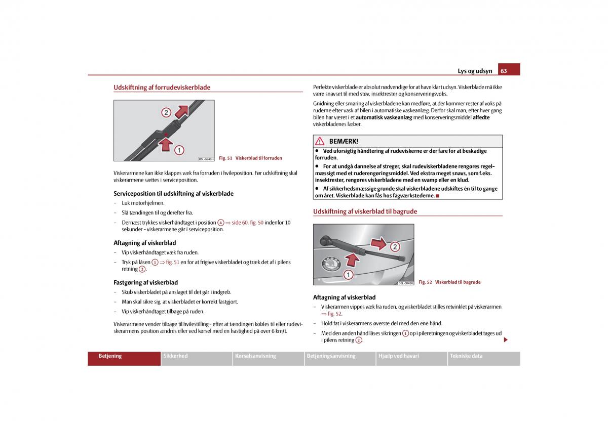 Skoda Yeti Bilens instruktionsbog / page 65