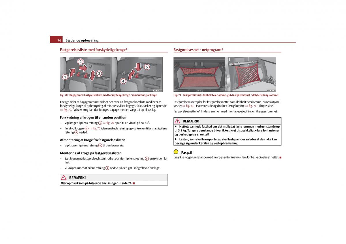 Skoda Yeti Bilens instruktionsbog / page 78